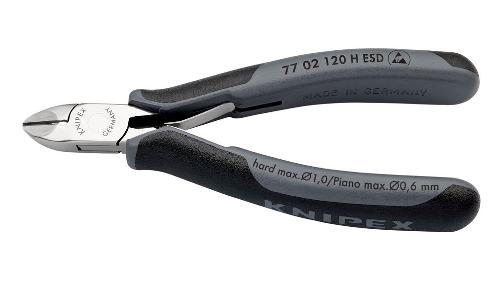 Electronics Cutters with Carbide Cutting Edges, Diagonal, 120mm